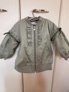 メゾピアノオリーブグリーン フリルジャケット