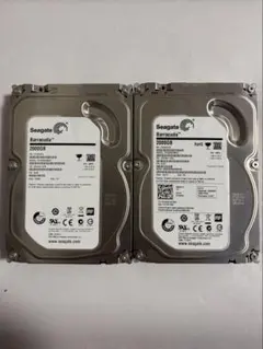 Seagate 2TB HDD 2台セット 本体