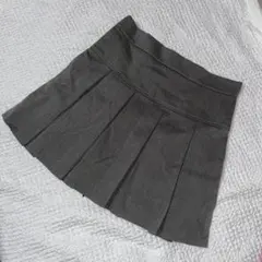 韓国　ミニスカート　グレー