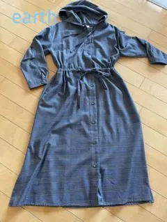 earth チェックワンピース　サイズフリー