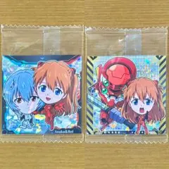 エヴァ シールウエハース2 SRアスカ&レイ SSR弐号機&アスカ 2枚セット