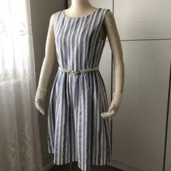 ロペ ピクニック ROPE PICNIC ストライプブルー ワンピース