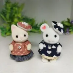 ミニチュアドールサイズ　服　ハンドメイド☆赤ちゃん　お揃いコーデ