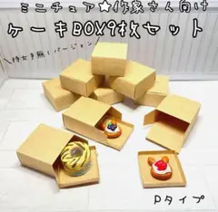 Pタイプ ミニチュア★ケーキBOXセット 持ち手無しバージョン