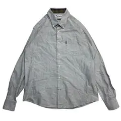 00s- Barbour バブアー オックスフォードシャツ 長袖 グレー XLのサムネイル