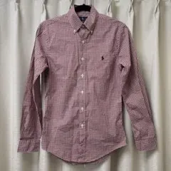Ralph Lauren 赤 チェック コットン　シャツ XS