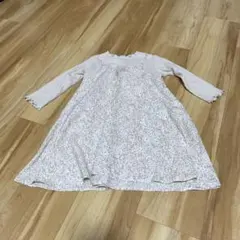 apres les cours 花柄長袖ワンピース リボン付き