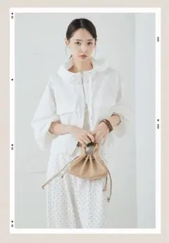 新作　ダブルカットジャガードシアーフレアトップス　frene