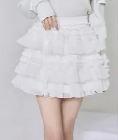 フリルティアードミニスカート
