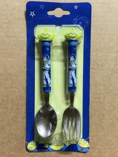 【WDW】トイ・ストーリー エイリアン バズ　子供用スプーンフォーク　ビンテージ