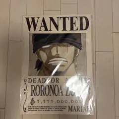 ワンピース一番くじ　海軍発行公式手配書　ポスター　ゾロ