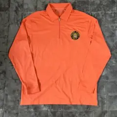NIKE GOLF USNavyワッペン ハーフジップ オレンジ XL