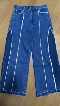 HARE カットオフデザインデニムパンツ ブルー