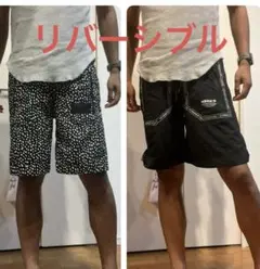 アディダス　リバーシブル　ナイロンパンツ ショートパンツ　Sサイズ　美品