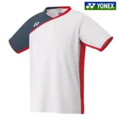 YONEX ヨネックス ゲームシャツ ホワイト レッド ネイビー　廃盤商品のサムネイル