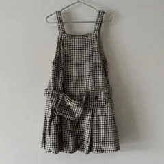 ZARA チェック柄 ジャンバースカート 7