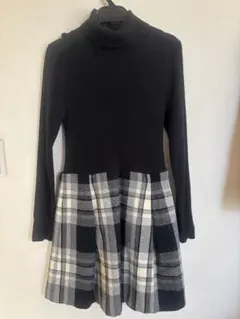 ブルーレーベル ワンピース ニットワンピース チェック