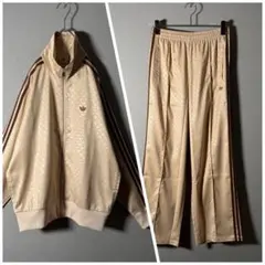 【新品・タグ付】adidas セットアップ ジャージ モノグラム サテン M程度