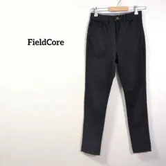 FieldCore パンツ S 黒 ストレッチ スリム 美シルエット