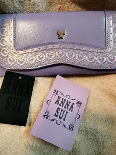 【希少・美品】ANNA SUI 二つ折り財布 パープル　鬼滅の刃 希少・美品】ANNA SUI 二つ折り財布 パープル 鬼滅の刃 - メルカリ