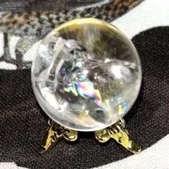 ⭐️1週間限定価格⭐️高品質 ヒマラヤ水晶 スフィア 丸玉 金色台座付き 11