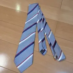 JUN MEN　ジュンメン　メンズ ネクタイ ブルー ストライプ柄 総柄