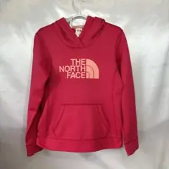125 ♪ユーズド★ノースフェイスポリエステル地伸縮性パーカーピンクMサイズ