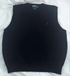 美品Polo by Ralph LaurenポロラルフローレンベストL ブラック