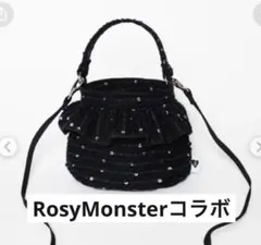 セツコ サジテール シティ ハート刺繍 2way バッグ ブラック ピンク