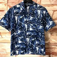 【超美品】 BLACK LABEL 半袖オープンカラーシャツ ボタニカル柄 ⭐️のサムネイル