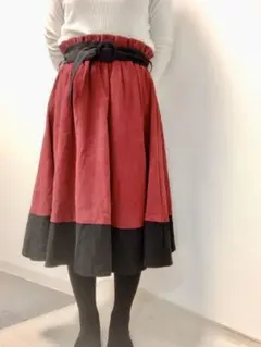 INGNI♡ボルドーブラックツートンロングスカート♡