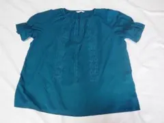 persodea 半袖トップス ティールチュニック フリル袖 サイズLL