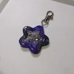 レジン　星形シャカシャカシェイカー　紫黒