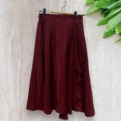 axes femme フレアスカート M フリル レース ウエストゴム