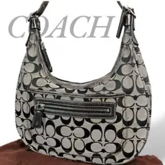 COACH コーチ ワンショルダー ブラック シグネチャー キャンバス ブラック