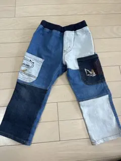 SLAP SLIP キッズ デニムパンツ 100cm 恐竜刺繍のサムネイル