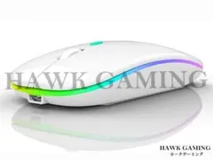 ワイヤレスマウス Bluetooth＋2.4G無線 充電式マウス ホワイト