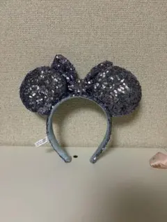 ミッキー耳カチューシャ ブルー（スパンコール）