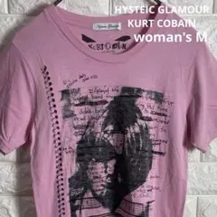 HYSTEICGLAMOUR カート コバーン レディスTシャツ M ピンク