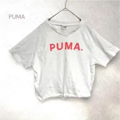 【プーマ】PUMA フロントロゴVネックTシャツ 裾ドローコードのサムネイル