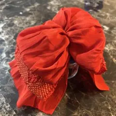 ヘッドドレス 髪飾り 着物リメイク 七五三 753 卒業式 リボン 真紅 ラスト