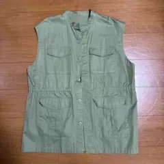 Right-on オリーブ色 Lサイズ ミリタリーベスト