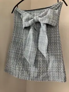 SHEIN リボン付きツイードスカート XS
