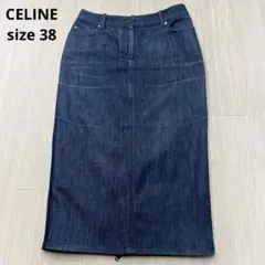 ■ CELINE セリーヌ　トリオンフ　ストレッチデニムスカート　38のサムネイル