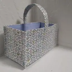 ハンドメイド 布製 ミニバスケット 小物入れのサムネイル