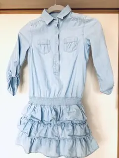 Gap kids ライトブルー フリル付きワンピース 130cm 女の子