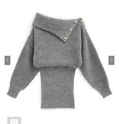 GRL パールボタンオフショルニットワンピース tu1278