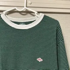 最終値下げ10/3まで】 DANTON ボーダー Tシャツ グリーン ホワイト