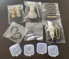 ヘアアクセサリー イヤリング リングセット