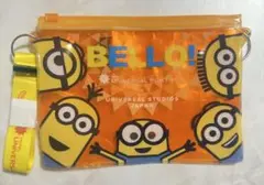 【未使用】ミニオン オリジナル・スライダー式パスケース　小物入れ　ポーチ　紐付き